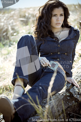 Image of Beautiful hispanic woman
