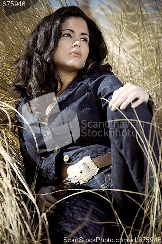 Image of Beautiful hispanic woman