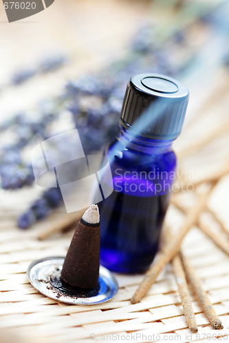 Image of incense cones and aromatherapy oil