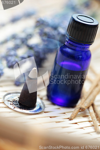 Image of incense cones and aromatherapy oil