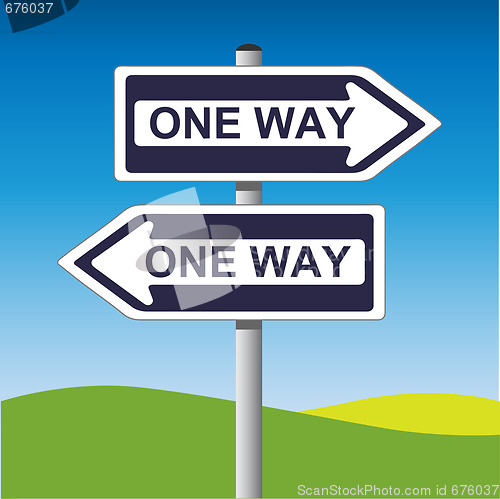 Image of One Way Sign