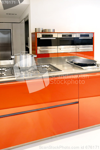 Image of Red kitchen