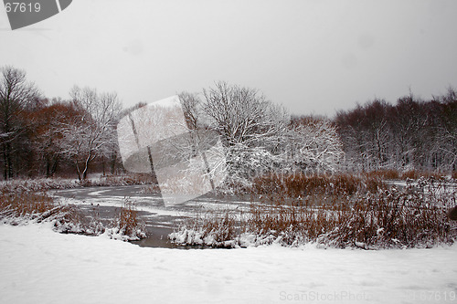 Image of lake on winter