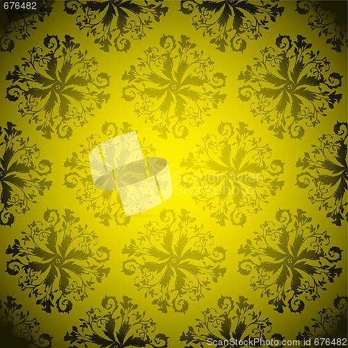 Image of golden wallpaper repeat