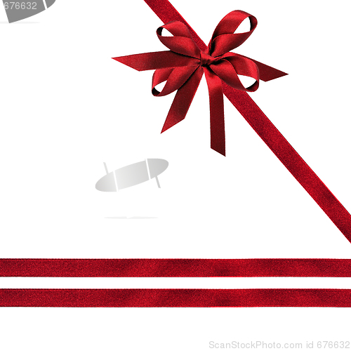 Image of Red Ribbons and Bow