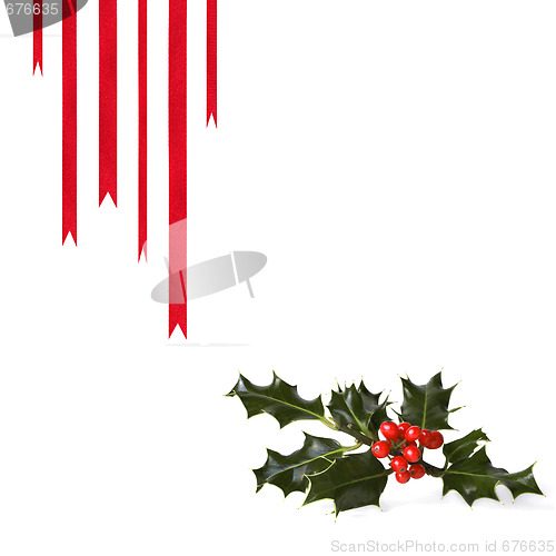 Image of Holly and Red Ribbons