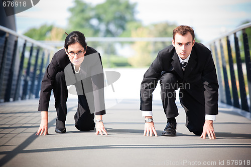 Image of Business people in competition