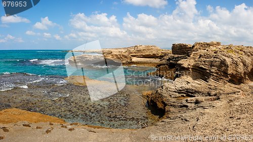 Image of Scenic rocky sea coast landscape