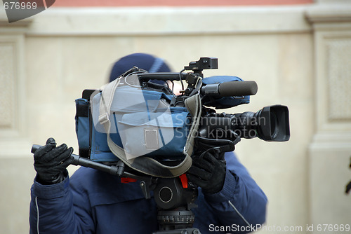 Image of cameraman in action
