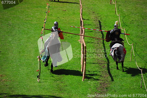 Image of knights on horses