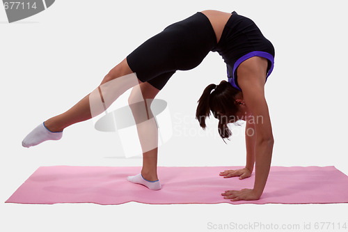 Image of Girl bending backwards
