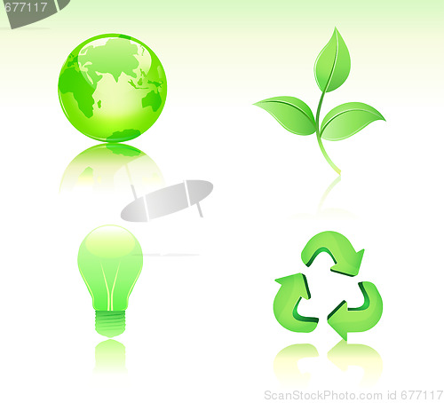 Image of ecology icon set