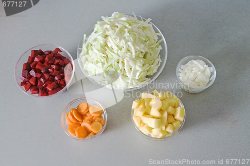 Image of Ingredients for borsch