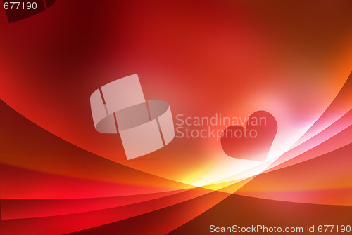 Image of heart - valentine abstract background
