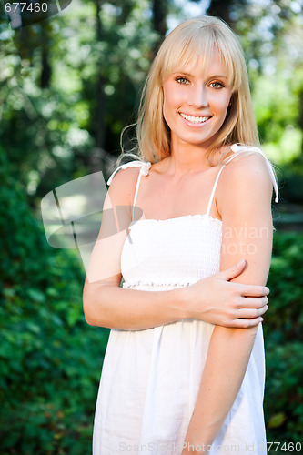 Image of Happy beautiful girl