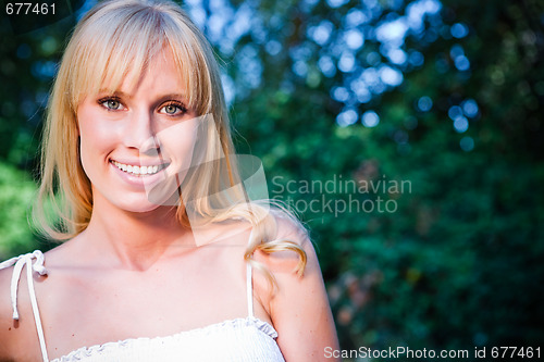Image of Happy beautiful girl