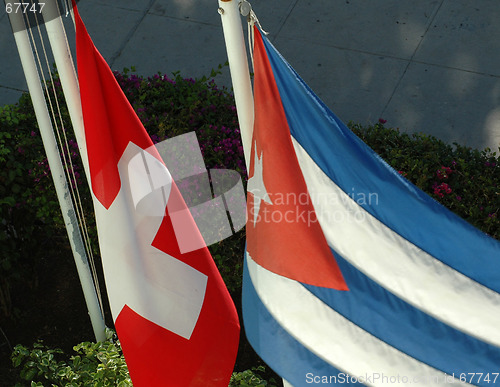 Image of swiss and cuban flag