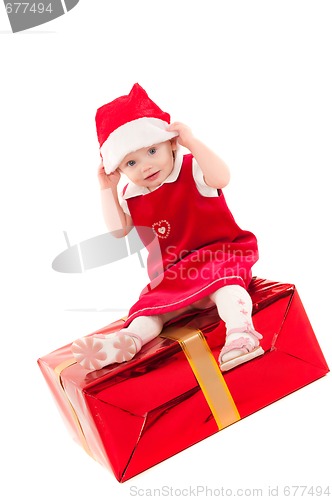 Image of Little christmas baby-girl