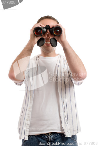 Image of Man With Binoculars