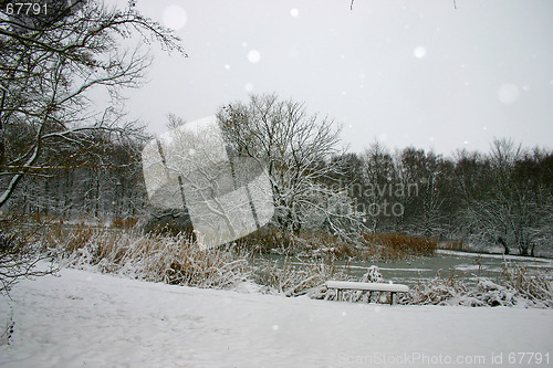 Image of lake on winter