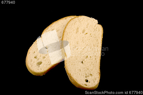 Image of Bread on a black background.