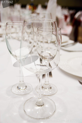 Image of Glasses at a party table