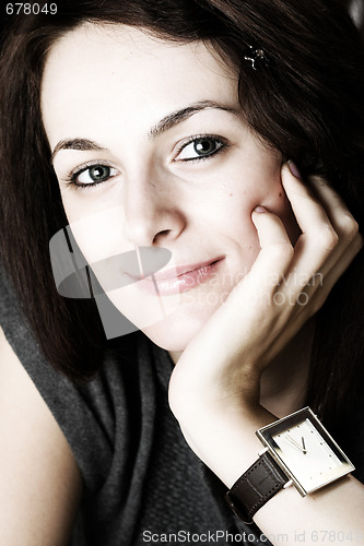 Image of Woman with green eyes