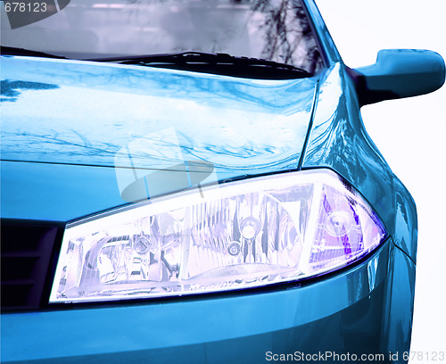 Image of Pink Sport Car - Front side, half