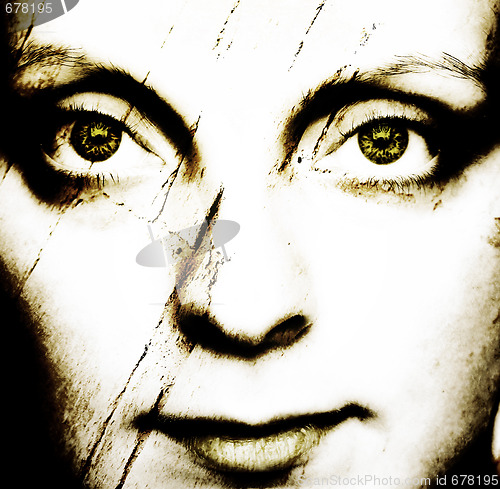 Image of Close-up of a beautiful girl's face