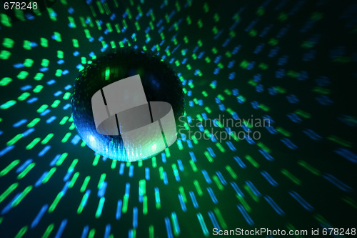 Image of disco ball blue - green