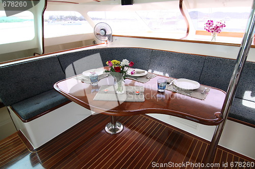 Image of Boat interior.