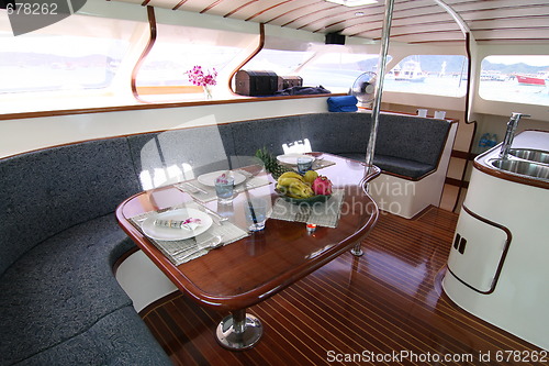 Image of boat interior.