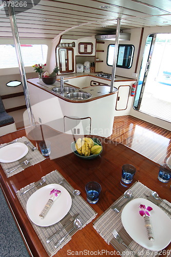Image of boat interior.