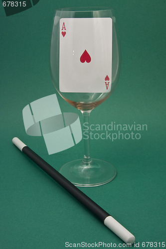 Image of Playing card in a glass