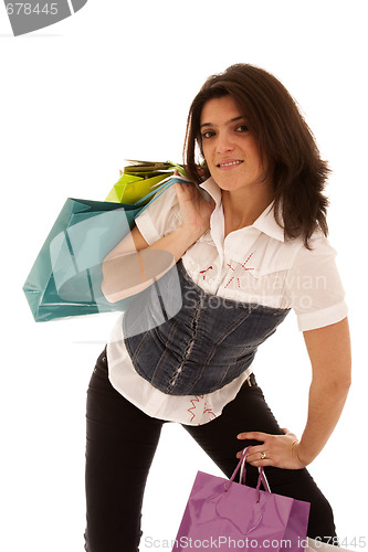 Image of Happy woman after shopping