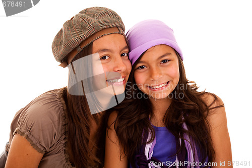 Image of Young happy sisters