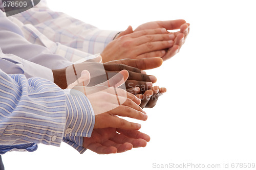 Image of multiracial hands