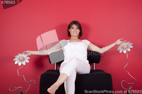 Image of Woman enjoying her new house