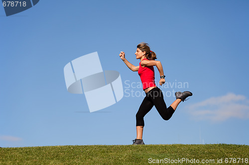 Image of Running at the top of the hill