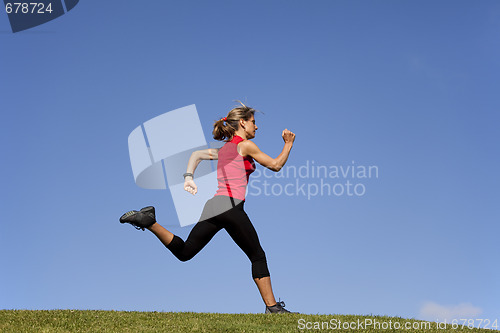 Image of Running at the top of the hill