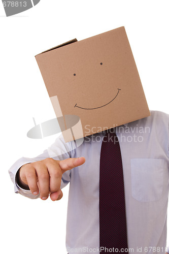 Image of cardboad businessman