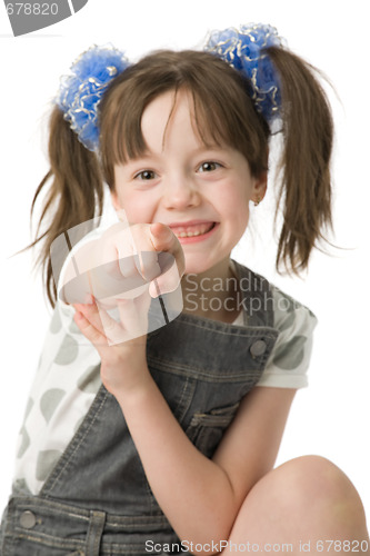 Image of Beautiful girl with pony tail