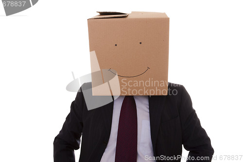 Image of cardboad businessman