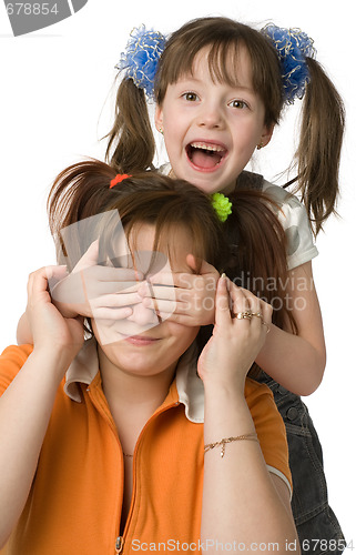 Image of Laughing daughter with mom