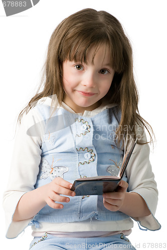 Image of Little girl portrait with  passport