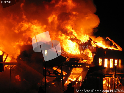 Image of Burning building