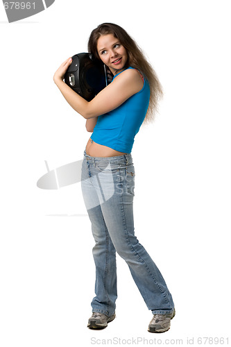 Image of girl with music player