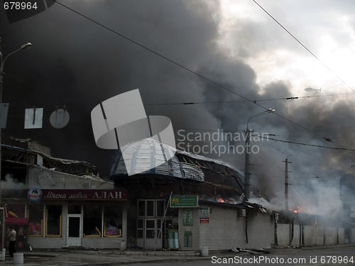 Image of Slavyansky market explosion in Dnipropetrovsk