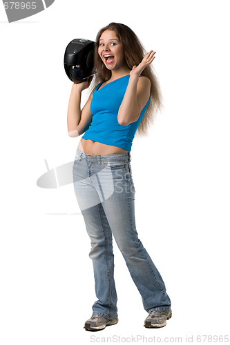 Image of girl with music player