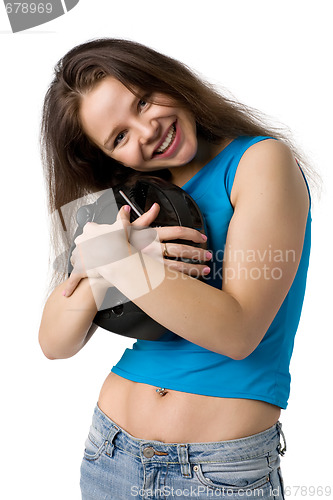 Image of girl with music player
